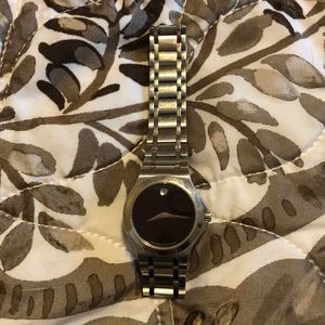 Movado silver watch